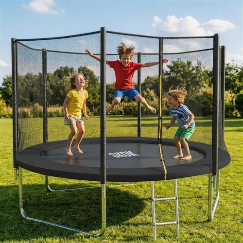 Miniatura 2 de SKOK Trampoline for Kids,400LBS Outdoor Trampoline with Net-ASTM Approved Trampoline for Children and Adults Negro