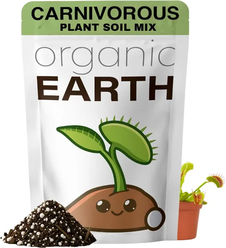 Organic Earth Mezcla de suelo para plantas carnívoras de 1 cuarto de galón – Alimento vegetal Turba Musgo y Perlita para plantas carnívoras – Suelo