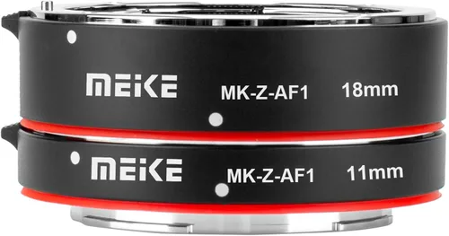 Meike MK-Z-AF1 Anillo adaptador de tubo de extensión macro de enfoque automático de metal (0.433 in+0.709 in) compatible con Nikon Z5 Z6 Z7 Z6II
