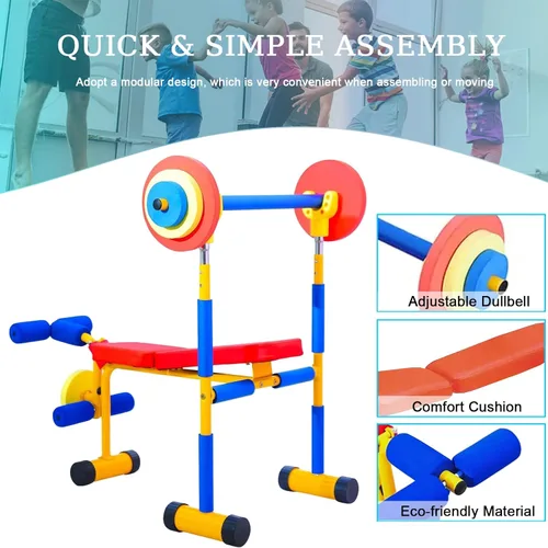 Miniatura 2 de Fun and Fitness Equipo de bicicleta estática para niños, equipo de ejercicio ajustable para niños y fitness, equipo de entrenamiento para niños