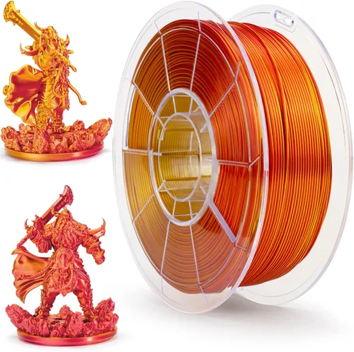 Miniatura 33 de ZIRO Filamento PLA, Filamento de Impresora 3D de Seda de Coextrusión de Triple Color 1.75mm, para Bolígrafo de Impresora 3D, Carrete PLA Multicolor