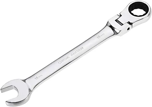 Miniatura 11 de uxcell Llave combinada de trinquete de cabeza flexible de 0.512 in métrica 72 dientes 12 puntos trinquete caja terminada herramientas de llave
