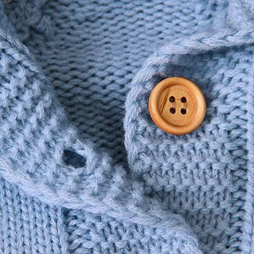 Miniatura 6 de OBEEII Mameluco de punto con capucha para bebé niña y niño
