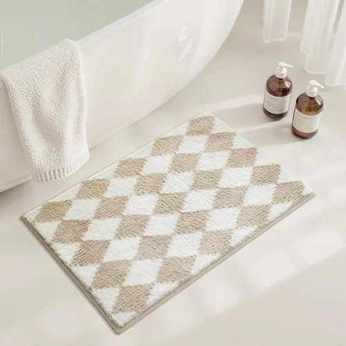 Miniatura 107 de GRANNY SAYS Alfombras de baño antideslizantes, lavables, extra suaves y absorbentes de agua para baño, alfombra de baño peluda de felpa, alfombra