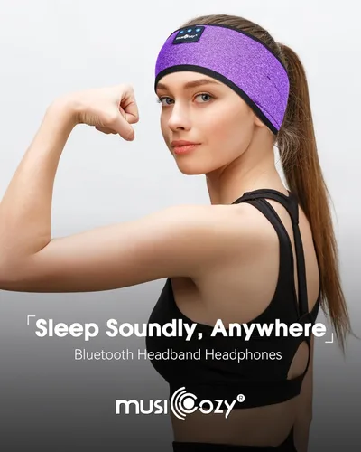Miniatura 3 de MUSICOZY Auriculares para dormir inalámbricos, diadema Bluetooth, auriculares deportivos para dormir, auriculares máscara para dormir, diadema
