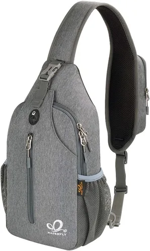 Miniatura 145 de WATERFLY Bolsa pequeña de senderismo: mochila cruzada para el pecho, mochila para hombres y mujeres con correa de hombro agradable a la piel