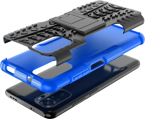Miniatura 8 de Funda de teléfono para Xiaomi Redmi Note 10/10S 4G con protector de pantalla de vidrio templado y soporte Soporte Soporte duro resistente híbrido