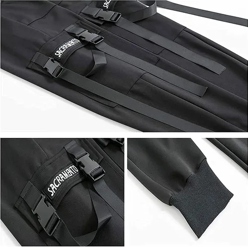 Miniatura 6 de XYXIONGMAO Pantalones deportivos para hombre Techwear Hip Hop Harem Pantalones Streetwear Tactical Track Pants