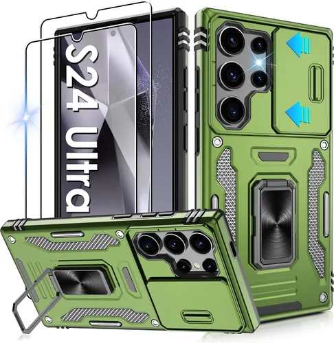 Miniatura 266 de Gritup para Samsung Galaxy S22 Funda con protectores de pantalla HD de 2 paquetes y cubierta deslizante para la cámara, protección contra caídas