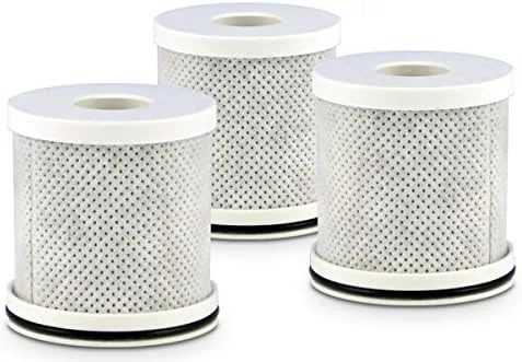 Paquete de 3 filtros de carbono | Sistemas de filtración de agua de prefiltro de carbono de repuesto | Se adapta a montaje de grifo o encimera RO