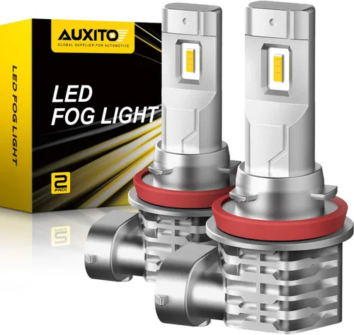 Miniatura 8 de AUXITO Bombilla LED antiniebla H11 H8 sin ventilador, 40 W 6000 lm de alto brillo, 6500 K blanco frío, chips LED CSP, bombillas antiniebla H16 H11