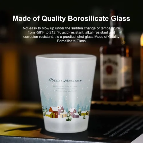 Miniatura 3 de AGH Vasos de chupito esmerilados por sublimación – 1.5 oz juego de 12 con base pesada para whisky, tequila, vodka, espresso