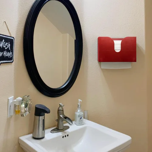 Miniatura 5 de Dispensador de toallas de papel de bambú, soporte para toallas de papel para montaje en pared y encimera para decoración de cocina y baño. Capacidad