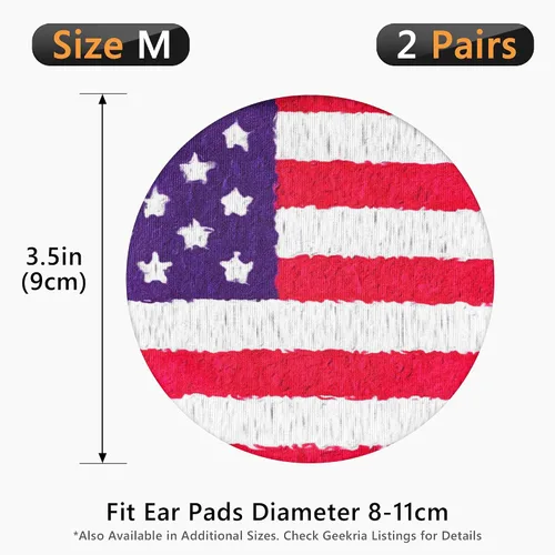 Miniatura 6 de Geekria 2 pares de fundas para auriculares de tela flexible – Certificado de seguridad del producto – Protectores de auriculares lavables