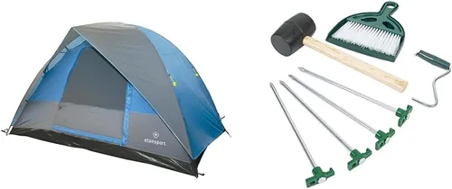Miniatura 18 de Stansport Trinity River - Tienda de campaña para 6 personas, tienda de campaña familiar de 3 estaciones con lluvia de longitud completa, loft