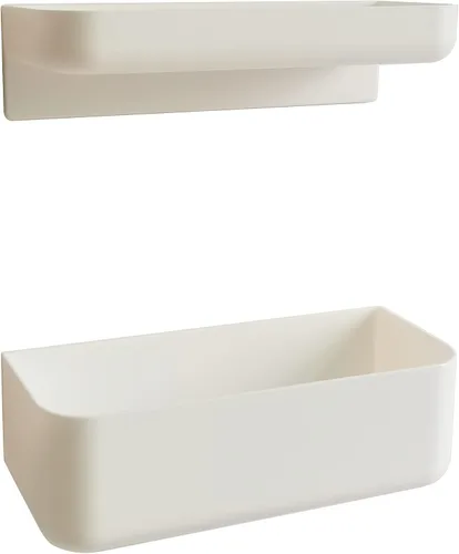Miniatura 8 de Estante flotante de plástico adhesivo para colgar en la pared, organizador de ducha para baño, cocina, almacenamiento adicional necesario