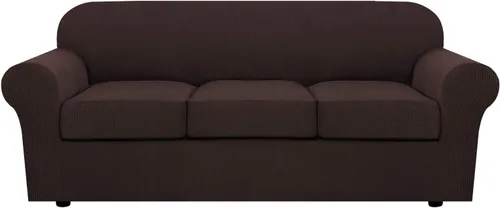 Miniatura 97 de H.VERSAILTEX - 3 fundas de sofá elásticas para 2 cojines de sofá. Fundas para muebles de sala de estar (funda base más 2 fundas de cojín de asiento)
