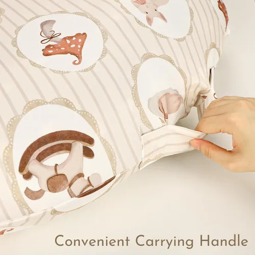 Miniatura 3 de DILIMI Funda para tumbona para recién nacido, ultra suave y cómoda, funda extraíble para almohada de tumbona infantil, granja (almohada no incluida)
