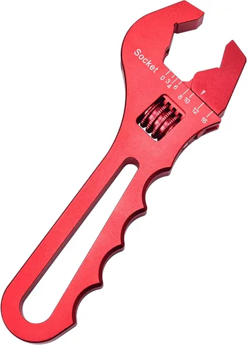 EVIL ENERGY Llave ajustable para manguera de montaje AN 3AN-16AN de aluminio rojo