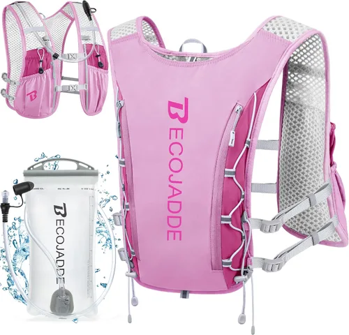 Miniatura 15 de BECOJADDE Chaleco de Hidratación Mochila para Correr para Hombres Mujeres, Mochila de Hidratación Ligera de 5L para Correr, Chaleco de Hidratación