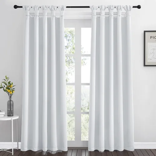 Miniatura 12 de EcoDrapes Paneles de cortina macizos con pestañas trenzadas para casa de lujo (rosa bebé, 52 pulgadas de ancho por 63 pulgadas de largo, 1 panel)