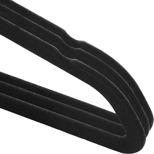 Miniatura 3 de Casafield 50 perchas de terciopelo para niños, tamaño de 14 pulgadas, color negro