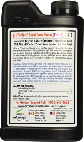 Miniatura 2 de Advanced Nutrients pH Perfect Sensi Coco Bloom Part B Nutrientes para plantas, 1 L