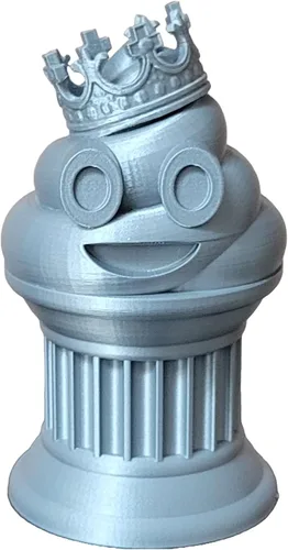 Miniatura 12 de Znet3D Trofeo de emoji King Poop – Premio divertido y regalo – Hecho a mano con fabricación aditiva – 6 pulgadas de alto – Con un emoji de caca seda