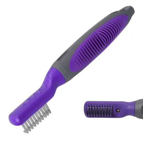 Miniatura 8 de Peine desamatador para perros de Hertzko - Herramienta de aseo para mascotas de pelo largo y corto - Removedor de pelo enmarañado para gatos Pequeño