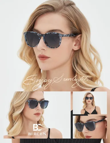 Miniatura 27 de Gafas de sol polarizadas para mujer con protección UV para mujer, a la moda, grandes sombras con marco de acetato BC2110
