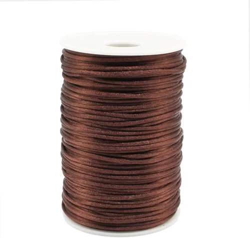 Miniatura 7 de Cordón de nailon blanco satinado de 0.039 in x 109 yardas de seda satinada para pulseras, collares, fabricación de joyas, nudos chinos, macramé