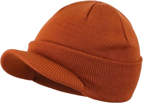 Miniatura 23 de Home Prefer - Gorro de invierno para hombre con visera, cálida y doble punto.