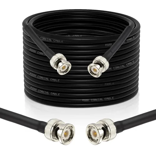 Miniatura 8 de Superbat Cable BNC a BNC de 6 pies, cable coaxial RG8X de 50 ohmios con conductor de cobre puro, puente macho BNC resistente para radio