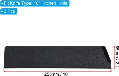 Miniatura 2 de PATIKIL Fundas de plástico ABS para cuchillo de cocina de 10 pulgadas, paquete de 3 cuchillos, protector de filos, protector de cuchilla, funda
