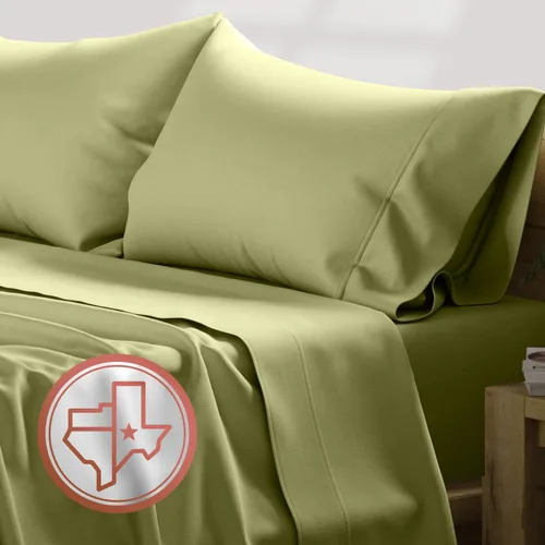 Miniatura 49 de TEXAS LINEN CO. Juego de sábanas de algodón egipcio Split King - 600 número de hilos, 5 piezas, sábanas blancas para cama ajustable, fibra 19: Raya