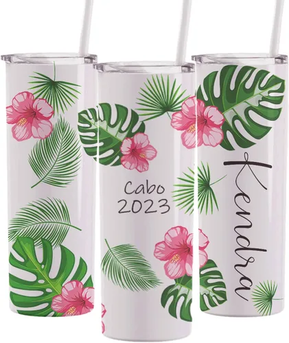 Miniatura 11 de AVITO Vaso aislado de acero inoxidable, 20 onzas, flamenco, personalizado, vacaciones, regalo de dama de honor