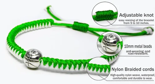 Miniatura 3 de Pulseras de baloncesto MANYC ajustables para niños, niñas y adultos, regalos hechos a mano para jugadores de baloncesto