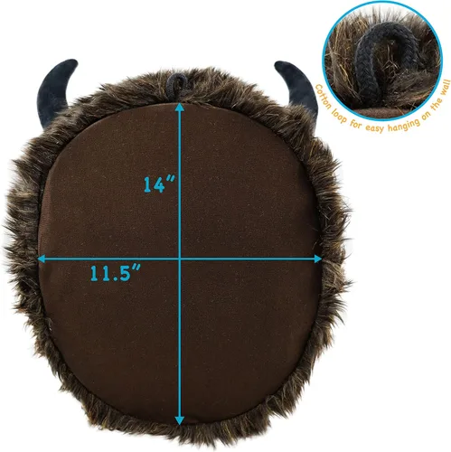Miniatura 3 de TigerHart Brillo The Bison - Busto grande de peluche de 15 pulgadas con cabeza de búfalo