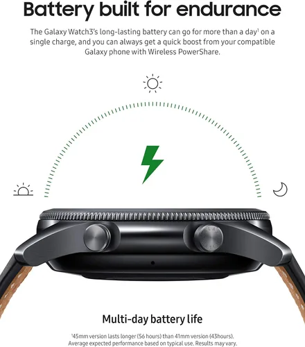 Miniatura 4 de Reloj inteligente Samsung Galaxy Watch 3 (1.772in, GPS, Bluetooth) con monitoreo de salud avanzado, seguimiento de fitness y batería de larga