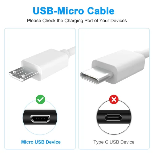 Miniatura 2 de Cable micro USB para Kindle Paperwhite de todas las generaciones, Fire HD 7/8/10, Fire, Oasis, Scribe, cable de carga micro USB para Samsung Galaxy