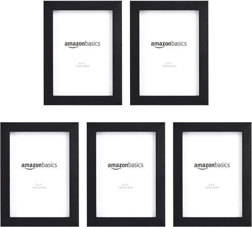 Miniatura 8 de Amazon Basics Marco rectangular para fotos, 6 x 4 pulgadas, paquete de 5, color negro