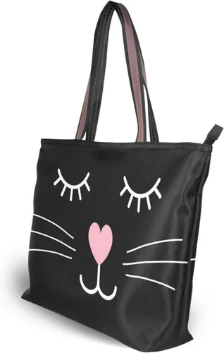 Miniatura 8 de Bolsa de mano para mujer con cremallera, bolsa de poliéster para vacaciones, bolsa de trabajo, regalo para mujer
