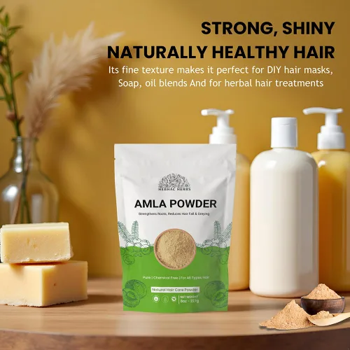 Miniatura 4 de Hebhac Herbals - Polvo Amla para el cuidado del cabello y la piel, 4.02 oz Polvo de grosella espinosa india para mascarilla capilar, limpieza