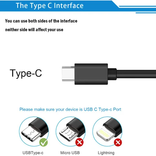 Miniatura 2 de Cable USB C de 1 pie para auriculares Beats Flex, Studio Buds, Fit Pro/X Kim, para JBL 125TWS, para Samsung Galaxy Buds Plus/Pro, cargador