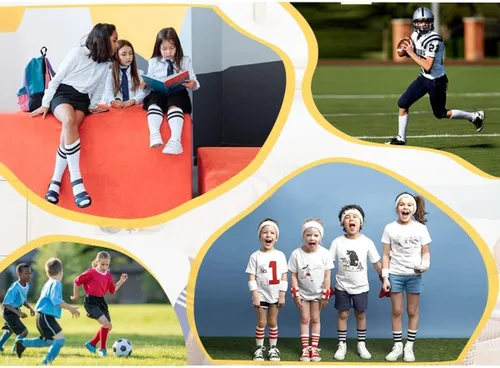 Miniatura 36 de Century Star Calcetines de fútbol de algodón para niños y jóvenes, calcetines de tubo suave, hasta la rodilla, calcetines deportivos largos