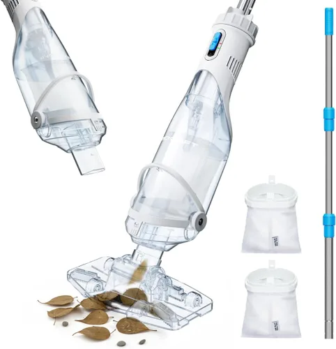 InoKraft Aspiradora de Piscina para Piscina Sobre el Suelo, Aspiradora de Piscina Inalámbrica de Mano para Piscinas Enterradas, Limpiador de Piscina