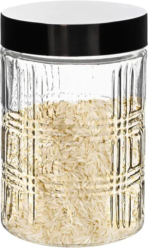 Miniatura 2 de Stylesetter Portland - Recipiente redondo mediano con tapa metálica hermética para galletas, dulces, café, harina, azúcar, arroz, pasta, cereales