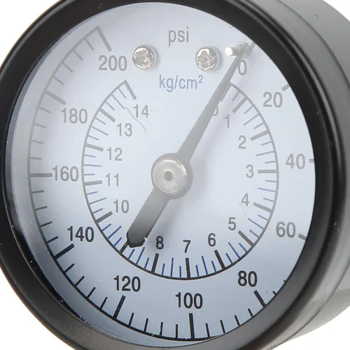 Miniatura 5 de Tissting Medidor de presión 1/4 pulgada NPT Rosca 0-200psi 0.0-30.9 lbs/cm² 1.969 in Diámetro Esfera Circular Top Mount Manómetro para Agua Aire