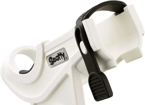Miniatura 5 de Scotty #280-WH Baitcaster/Spinning Rod Holder w/#241 Montaje en cubierta lateral (blanco)