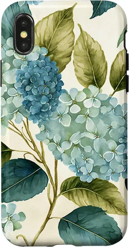 Miniatura 5 de Watercolor Shabby Chic Blue Hydrangeas Flower Case for iPhone 17